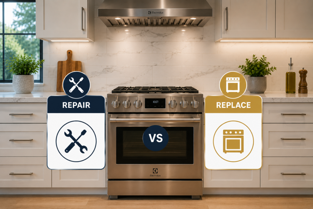 electrolux range repair or replace