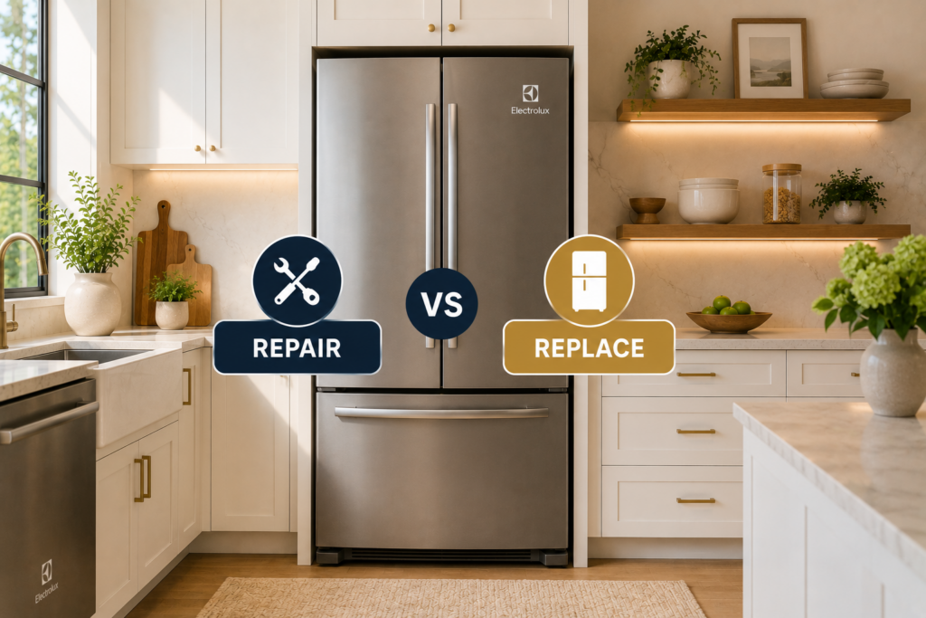 electrolux fridge repair or replace